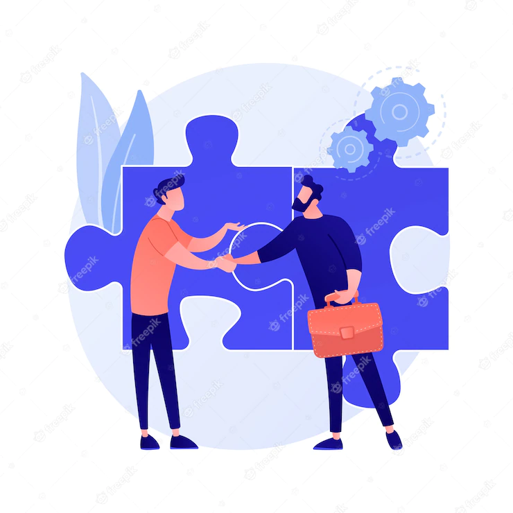coworkers cartoon characters effective collaboration coworkers cooperation teamwork colleagues discussing solution successful interaction 335657 2309